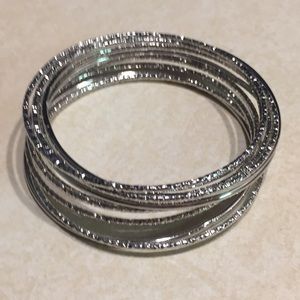 Boutique silver bangle bracelets